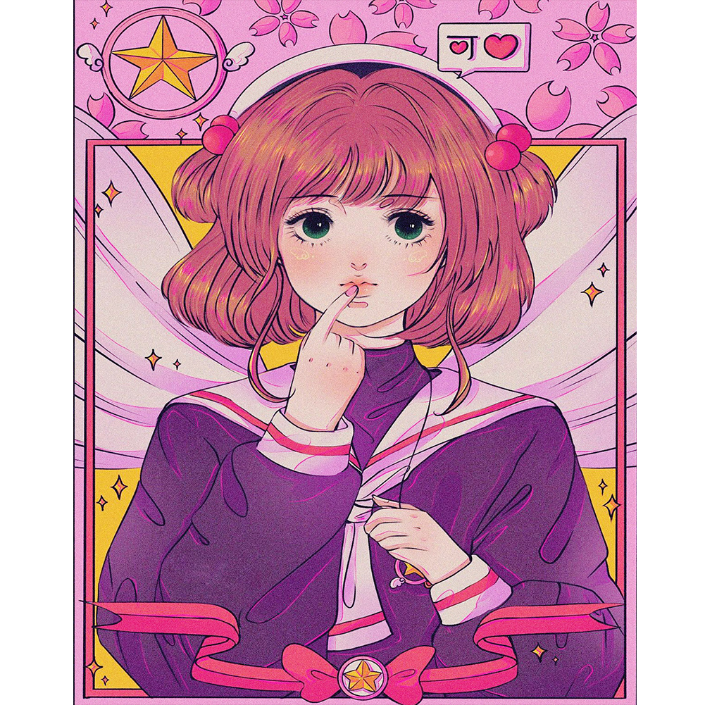 Sakura 40*50cm(canvas) full round drill diamond painting