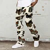 Vintage Butterfly Print Street Stacking Trousers