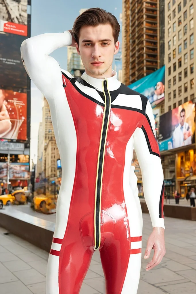 Men Latex Catsuits Male Cressida Catsuit Cool Futuristic Warrior Outfit Style - Asymmetric & Futuristic