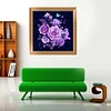 DIY 5D Purple Flowers Diamond Painting Embroidery Cross Crafts Stitch Decor
