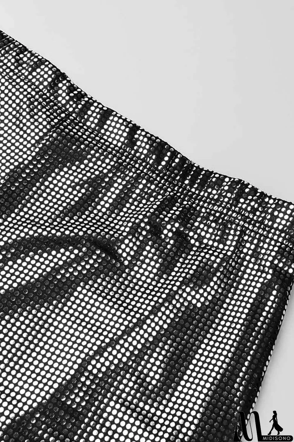 MidiSono - Black Fashion Slim Long-Sleeve V-Neck Two-Piece Set