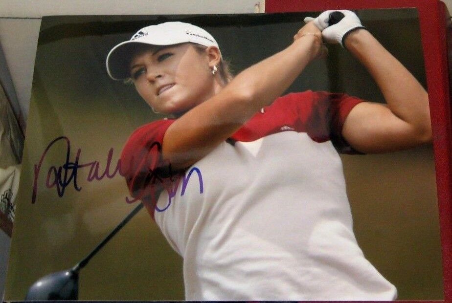 Natalie Gulbis PGA Golf Evian Masters Champion SIGNED 8x10 Photo Poster painting COA Autographed