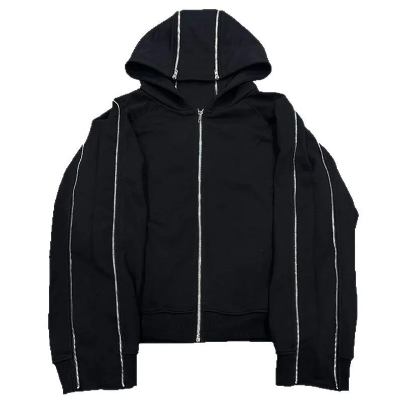 Athvotar Athvotar Vintage Zipper High Street Dark Gothic Men And Women's Same Loose Dress 2025