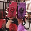 Hair Ball Airbag Bracket Diamond Huawei iPhone Samsung Case