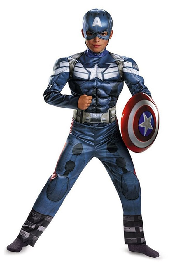 Boys Captain America Halloween Costume-elleschic