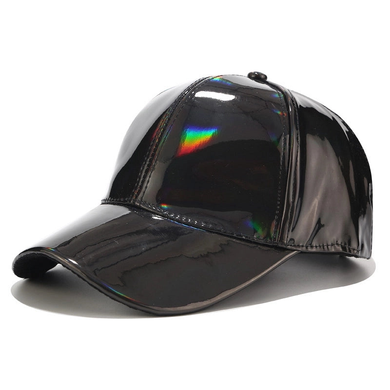 New Light Laser Baseball Cap Men’s Street Trendy PU Cap Women’s Hot Hat