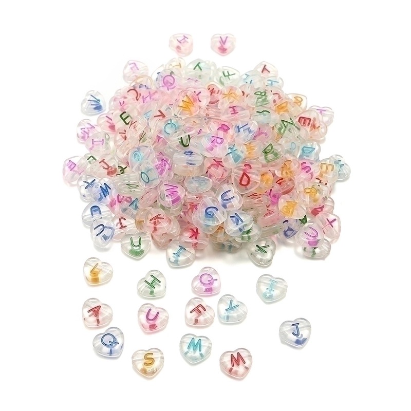 50 PCS/Package Arylic Letter Beads