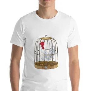 pornhint Pornhint Caged Cock Shirt Male Chastity BDSM Cuckold Cuck Clothes Emblem White Black Pink Blue Ash Heather Long Soft (Unisex)