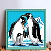 Bead Embroidery - Full Printed 9CT Penguins(20x20 CM)