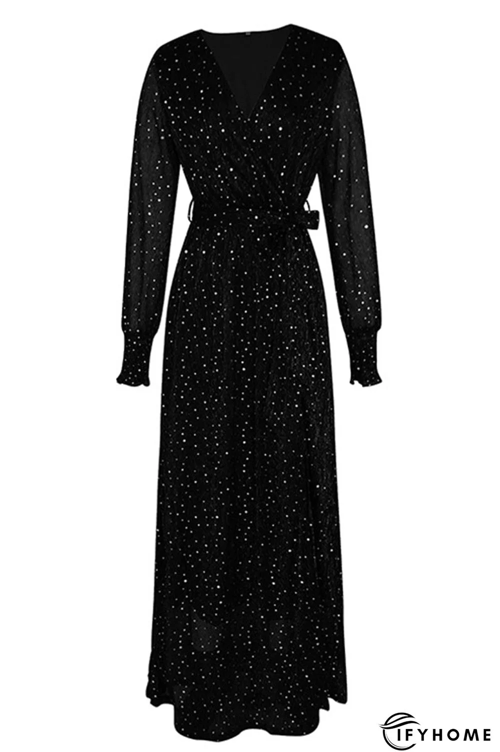 Elegant Formal Solid With Belt V Neck A Line Dresses(5 Colors) | IFYHOME