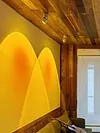 Sunset Lamp Ceiling Spotlgiht Lighting Surface Mount Entryway Photo Painting Wall Sconces Angle Adjustable Red Halo Rotatable Ceiling Lamps for Bedroom Living Room Decor