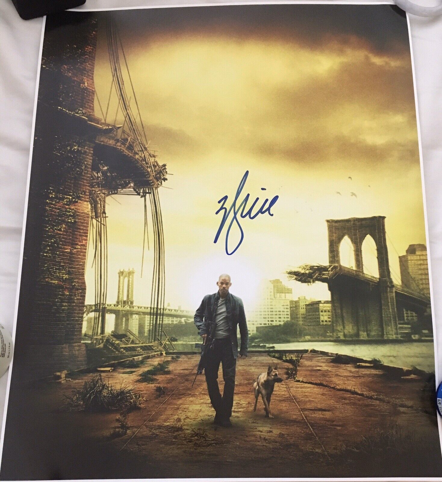 WILL SMITH SIGNED AUTOGRAPH “I AM LEGEND” RARE HUGE 16x20 MOVIE POSTER Photo Poster painting B