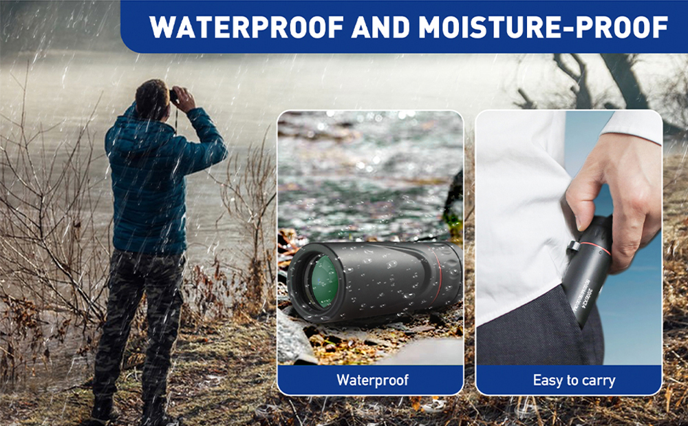 Likron Watches Compact High-Definition Portable Monocular Telescope with Smartphone Adapter - Ideal for Bird Watching