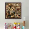Sewing Machine Woman-14CT Stamped Cross Stitch 40*40cm/15.75*15.75in tapestrymarket