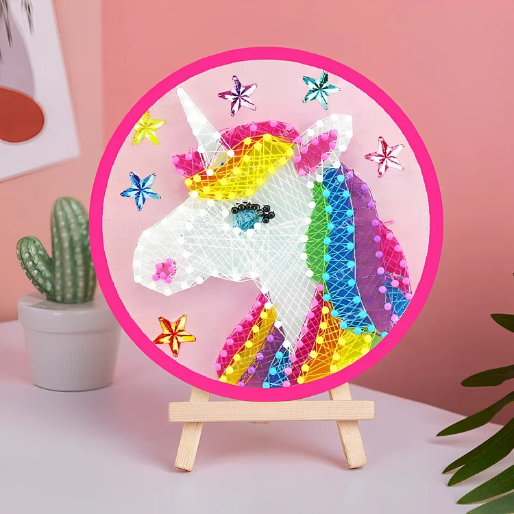 String Art - Colourful Unicorn