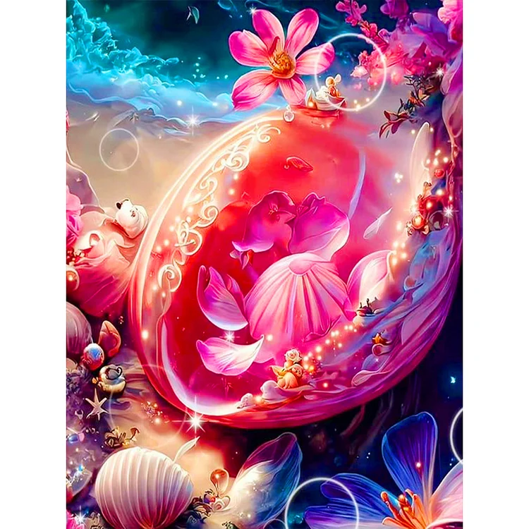 Dream Pink Half Shell 30*40CM(Canvas) Full Round Drill Diamond Painting gbfke