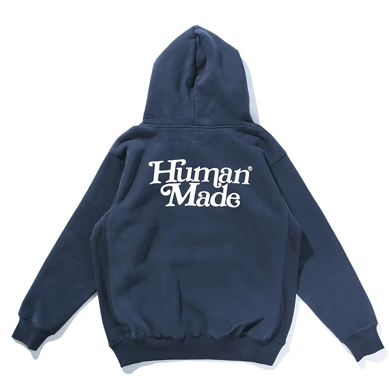 Girl Dont Cry Human Made Sweatshirt Couple Retro Harajuku Hip Hop Casual Fleece Hoodies Oversize Stranger Things Loose Hooded
