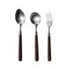 High-grade Walnut Handle Stainless Steel 304 Tableware Three-piece Set
