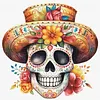Skull-11CT Stamped Cross Stitch 40*40cm/15.75*15.75in tapestrymarket