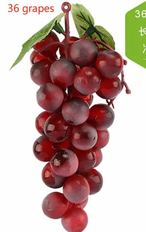 1 string 10/36 GRAPES Artificial Fruits Grapes Artificial Fake Fruits Simulation Fruits for Christmas Home Wedding Decoration