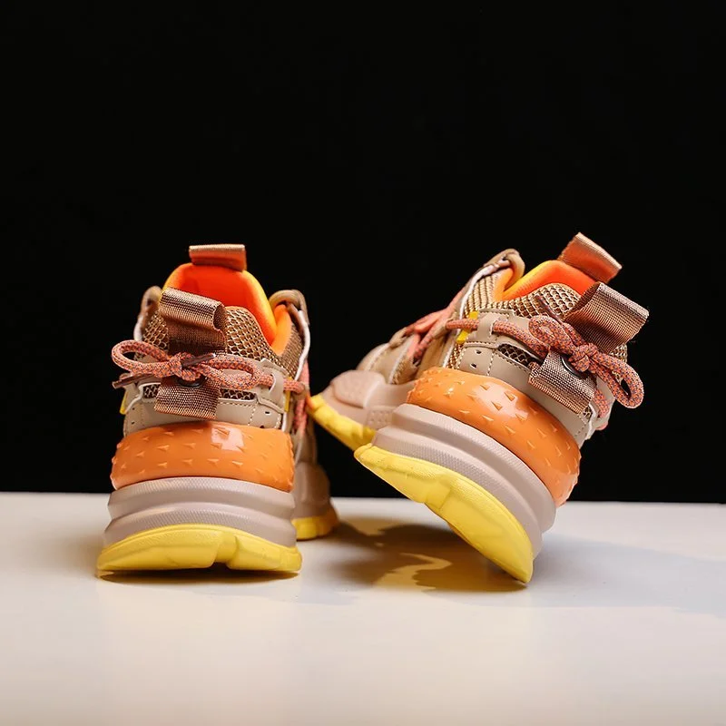 Women Chunky Sneakers 2021 Brand Design Women's Shoes Fashion New Female Summer Colorful Platform Thick Sole Casual Shoes Woman