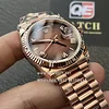 Rolex Day-Date 36 m128235-0075 Rose Gold Brown Ombr&eacute; Dial Fluted Bezel (36mm) Super Clone