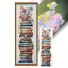 Stack Of Books With Flowers - 11CT Stamped Cross Stitch - 30*80cm