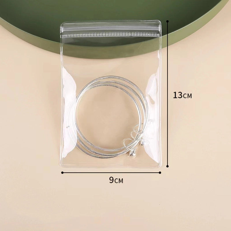 100 PCS/Package PVC Basic Minimalist Daily Square Jewelry Packaging Bags