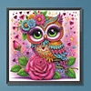 Lila Eule speziell geformte 5D DIY Teilbohrer Diamantkunstset f&uuml;r Erwachsene Anf&auml;nger Wohnkultur Diamanten Gem&auml;lde Edelsteinkunst 30x30cm