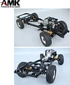AMK 295-343mm Adjustable Wheelbase Alloy RCRUN LC80 Chassis Cruiser Real Frame Builder Kit for 1/10 RC Crawler Off-Road Truck