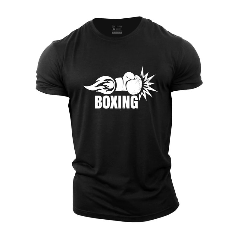 Cotton Boxing Graphic T-shirts tacday