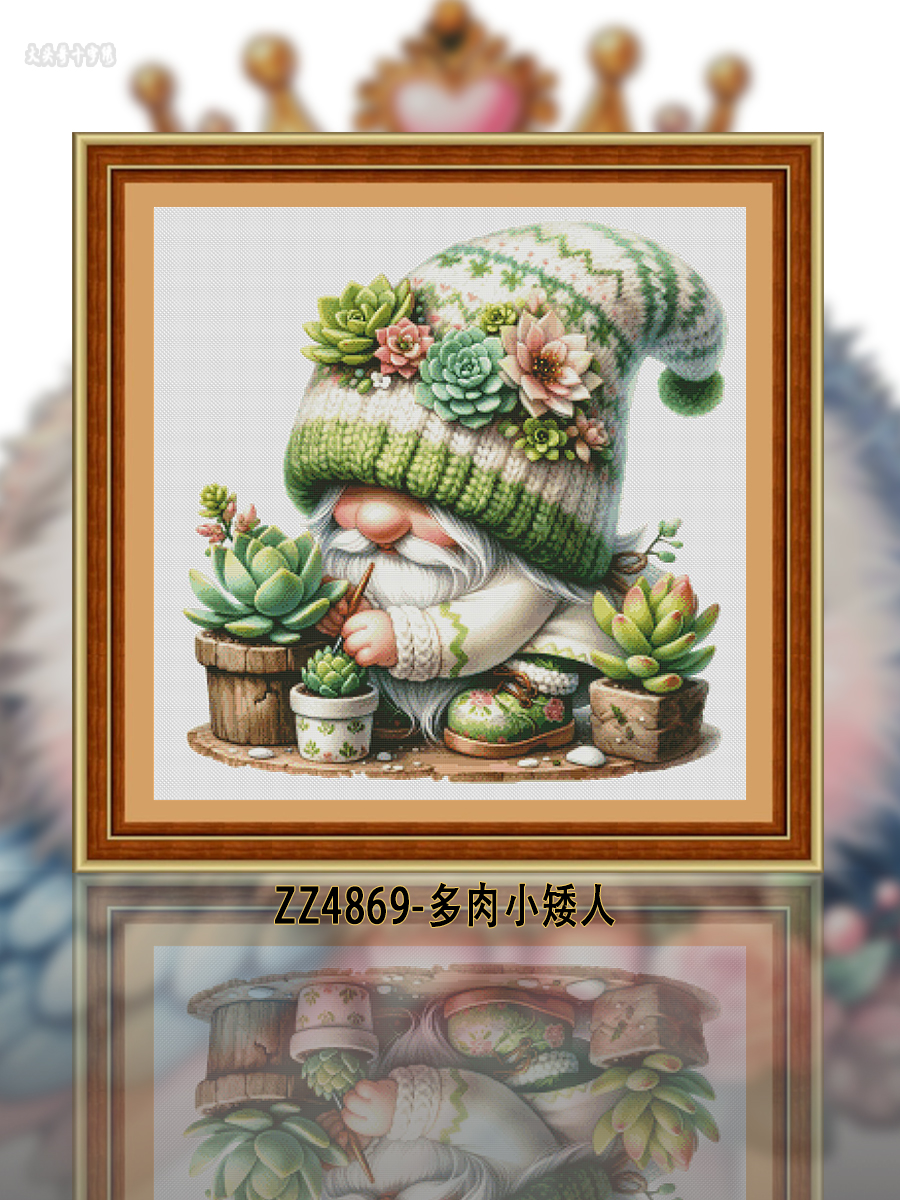 [ZZ4869-Succulent Dwarf]  Painting Fairy Cross Stitch