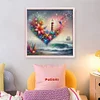 Heart Flower Lighthouse By Sea-11CT Stamped Cross Stitch 40*40cm