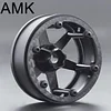 AMK 4Pcs 64x30mm Carbon Fiber Wheels Rim for RC Competition Crawler MOA RC4WD Bully 2 XR10 RS10 Motor On Axle 2.2 Tires