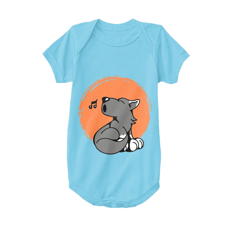 Little Wolf Howls At The Moon, Wolf Baby Onesie