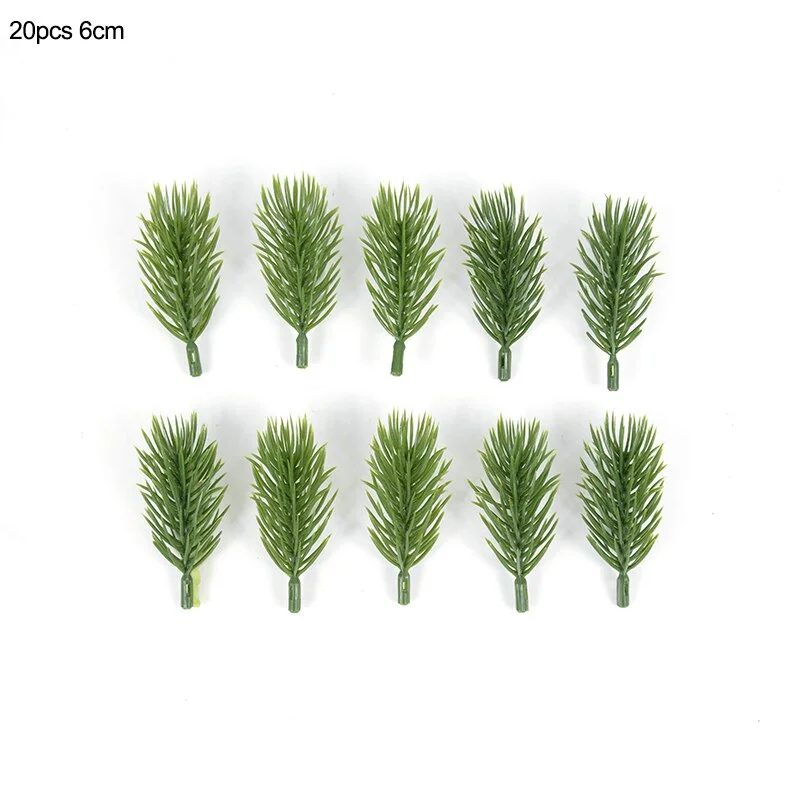 10/20pcs Artificial Pine Branches Needle Fake Plants Christmas Wreath Garland Decorations for Home Xmas Tree Ornament DIY Craft