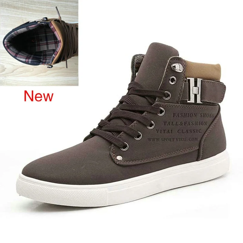 DEKABR 2021 Hot Men Shoes Fashion Warm Fur Winter Men Boots Autumn Leather Footwear For Man New High Top Canvas Casual Shoes Men