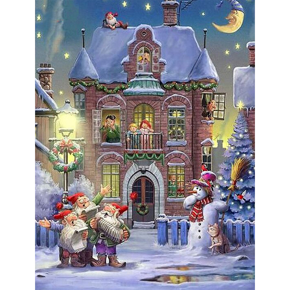 

Christmas Night - 11CT Stamped Cross Stitch - 50*66CM (Big Size), 501 Original