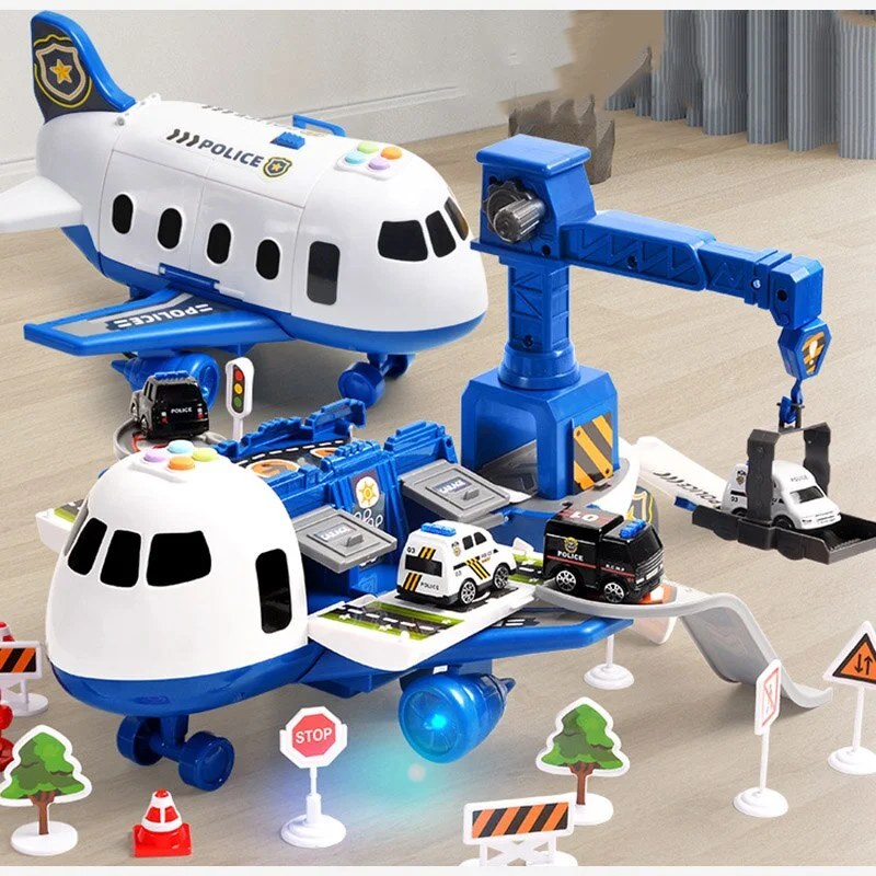 Extra Large Airplane Vehicle Play Sets | Police, Construction or Fireman Toys