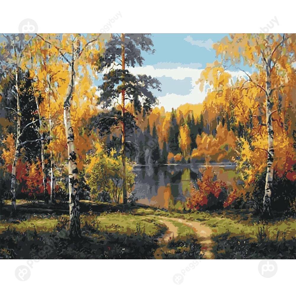 

40*50CM Paint By Numbers-Autumn Forest, 501 Original
