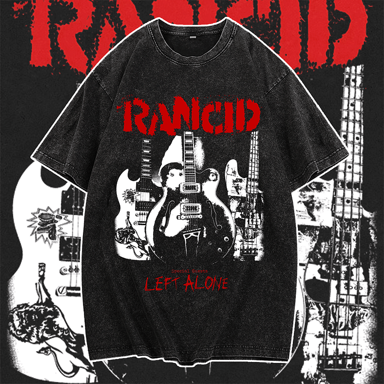 Davidhawaii100% Cotton Casual Vintage Street Rock Music Guitar Tee - 100% Cotton