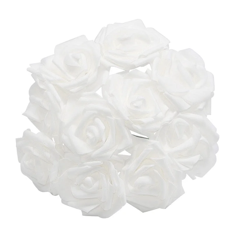 10/20/30Pcs Artificial Foam Rose Flowers Romantic Wedding Bride Bouquet Party Decor Birthday Gift Scrapbook DIY Craft Supplie