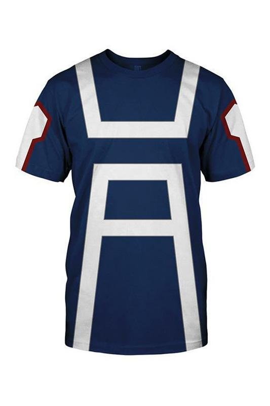 Boku No Hero Academia My Hero Academia T Shirt Izuku Midoriya School Training Shirt Blue
