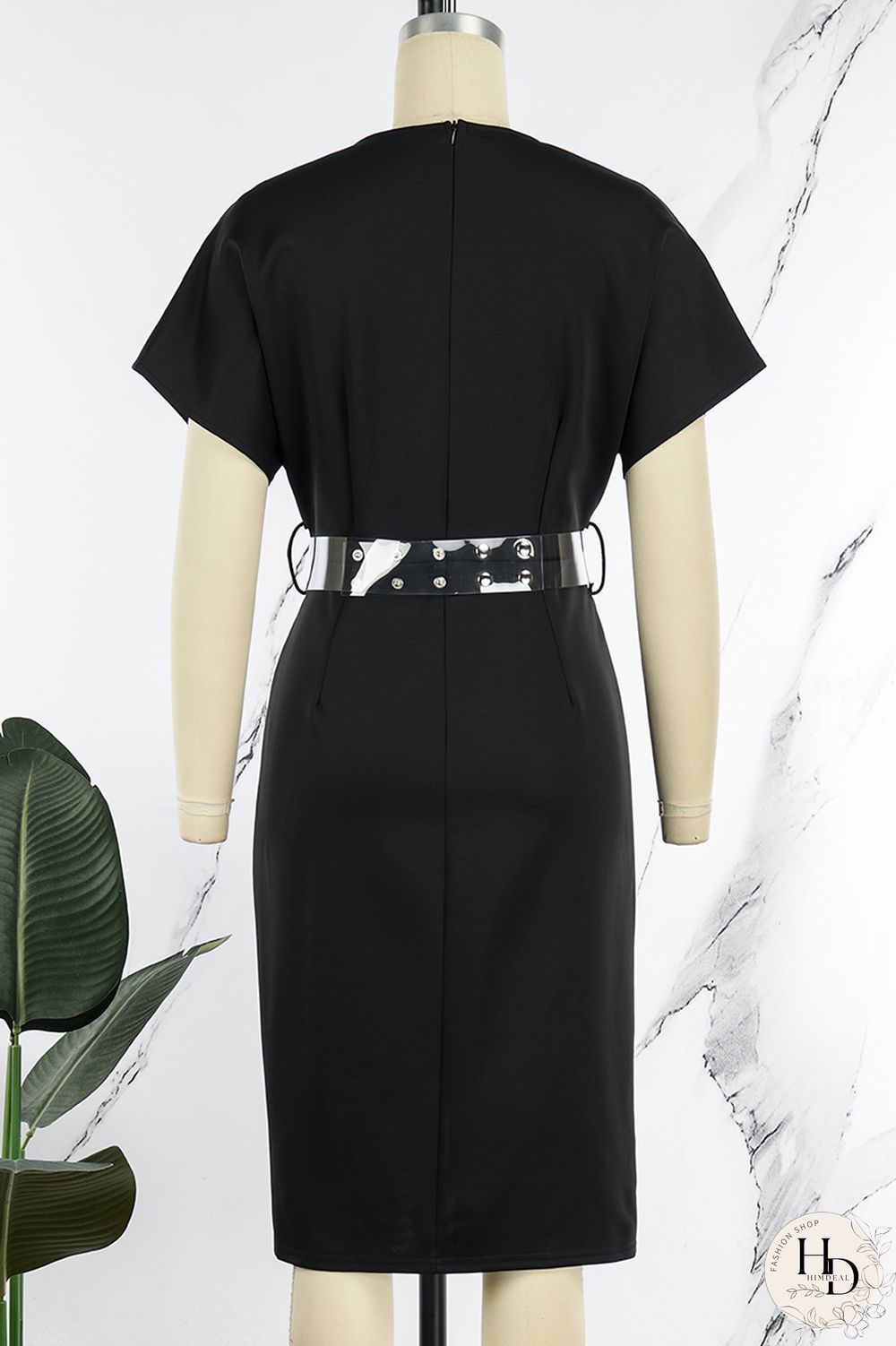 Red Elegant Solid Patchwork Slit V Neck One Step Skirt Dresses