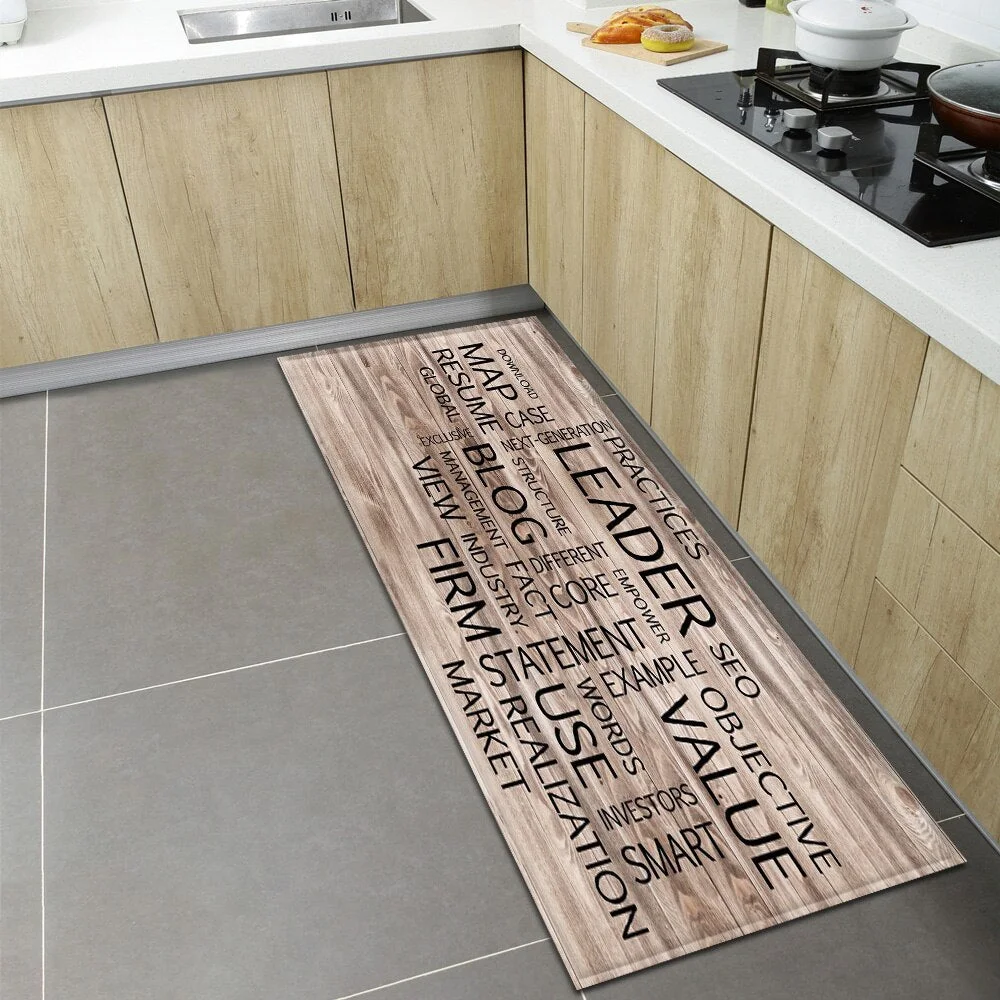 Nordic Kitchen Floor Mat Home Entrance Doormat Bedroom Living Room Decoration Long Carpet Hallway Balcony Bathroom Anti-Slip Rug