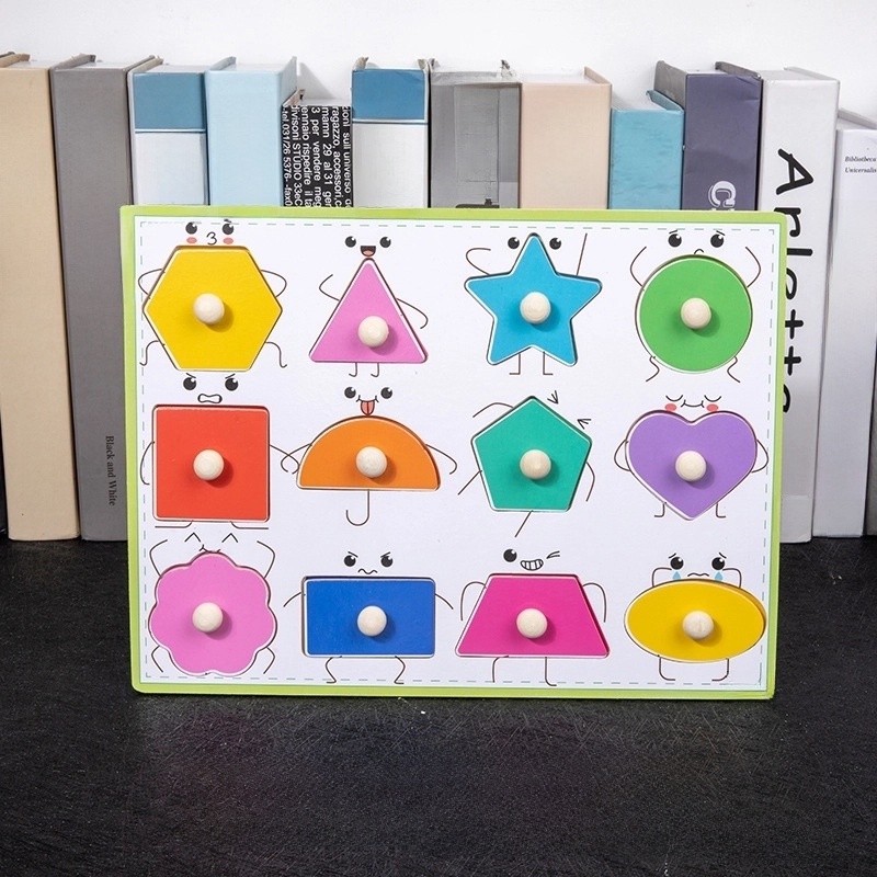 Children ‘s Education Wooden Toys Numbers Alphabet Fruit Intelligence Building Blocks 1 Set