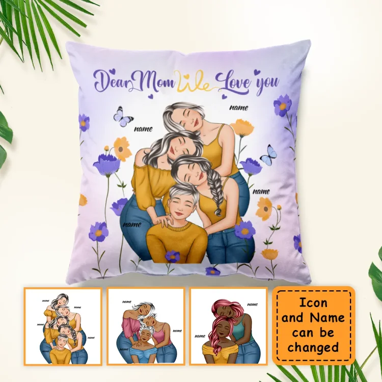 Custom Personalized Pillow-Dear MomWe Love You- Gift For Mom, Mother, Mama