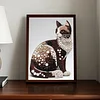 Brown Cat-Special Shaped Diamond Painting