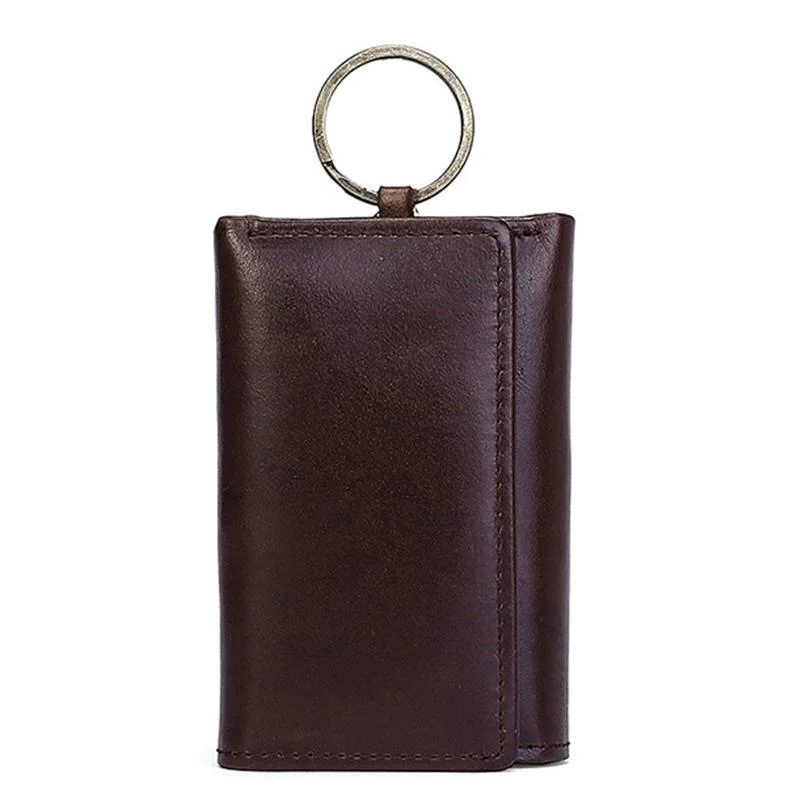 Small Casual Leather Key Case Change Purse