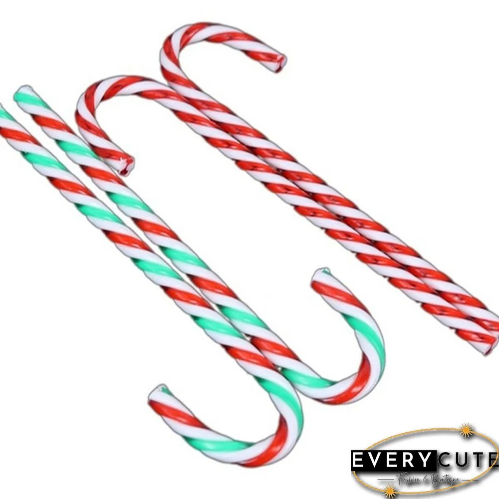 10Pcs Plastic Candy Cane ChristmasTree Decoration Christmas Tree Ornament Striped Candy Cane Sticks Pendant Holiday Ornaments